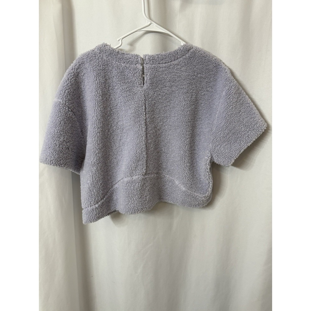 LULULEMON Fleece‎ Embroidered Logo Lavender Cropped top Size 14 D47 - Picture 3 of 3